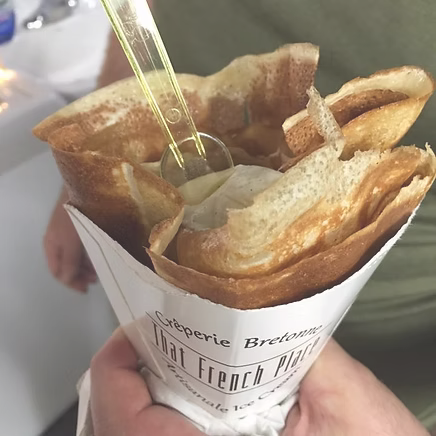 A sweet crêpe served at That French Place